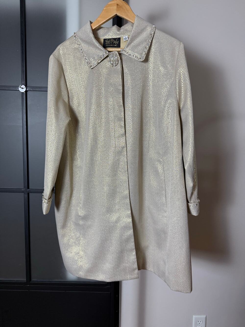 NWT Bob Mackie Wearable Art Car Coat Beaded Accents Size 1X
